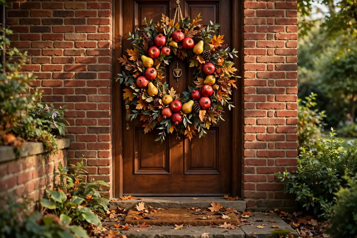 13. Apple and Pomegranate Harvest Wreath