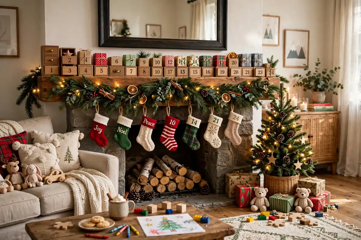 14. Advent Calendar Mantel Display