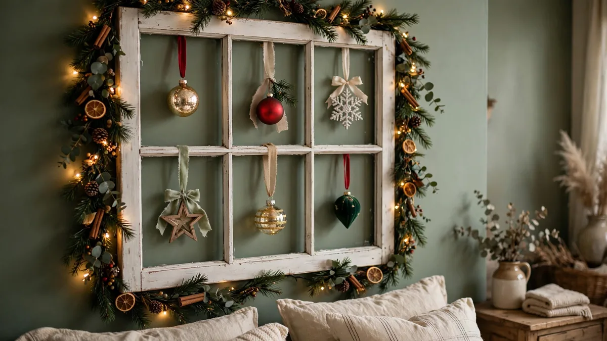 14. Vintage Window Frame Tree