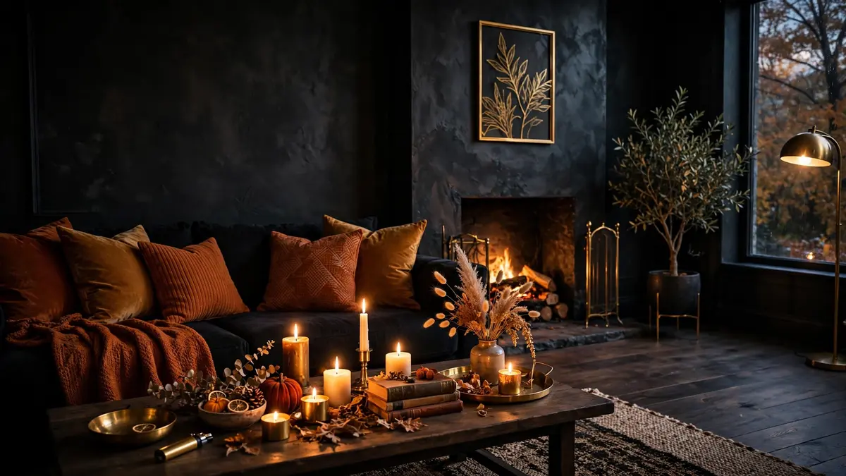 14. Try a Moody Dark Accent Fall Look