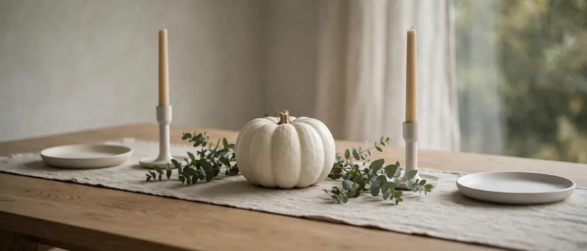 14. Minimalist Single Pumpkin Centerpiece