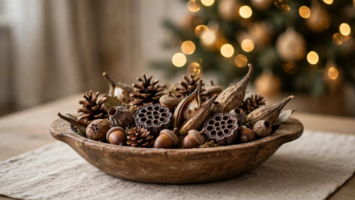 14. Add Pinecones and Natural Accents