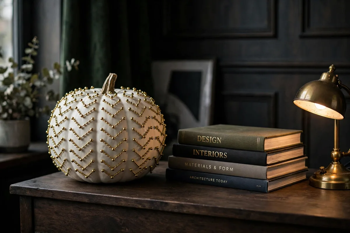 14. Thumbtack-Studded Pumpkins