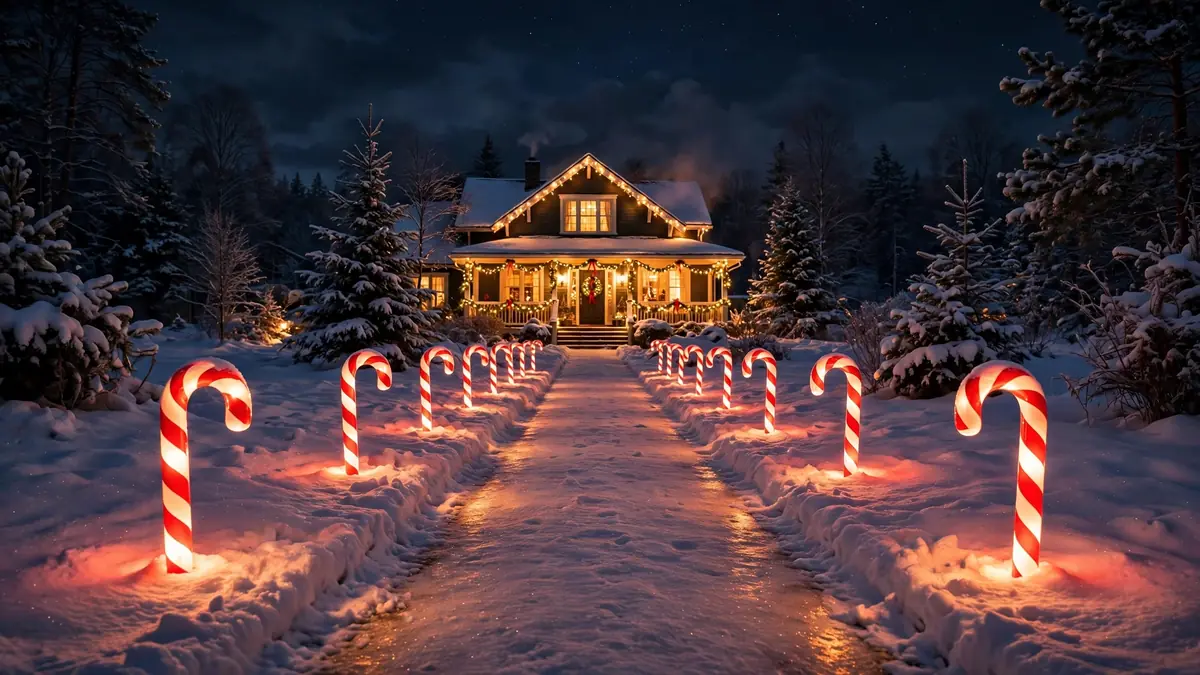 14. Candy Cane Path Markers