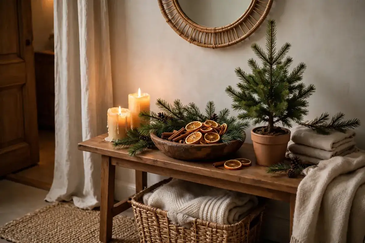 15. Scented Pine and Natural Touches