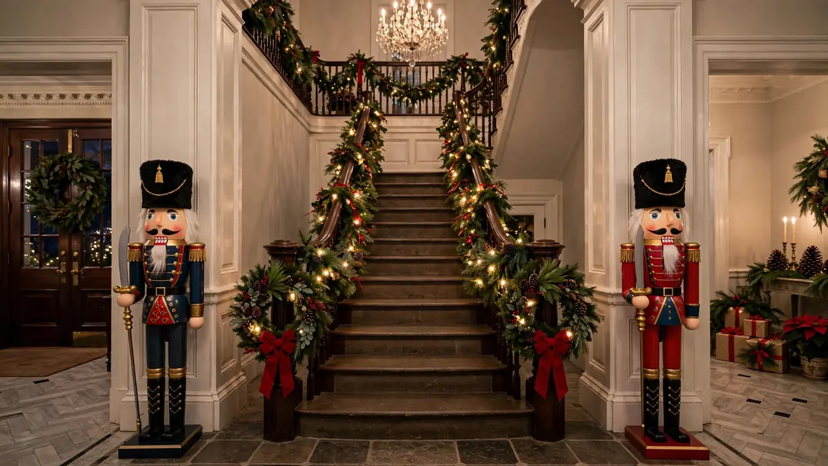 15. Nutcracker Soldiers Guarding the Stairs