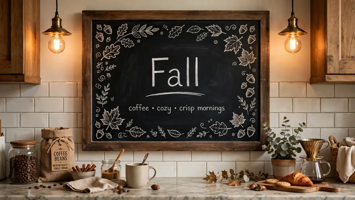 15. Write a Seasonal Message on a Chalkboard