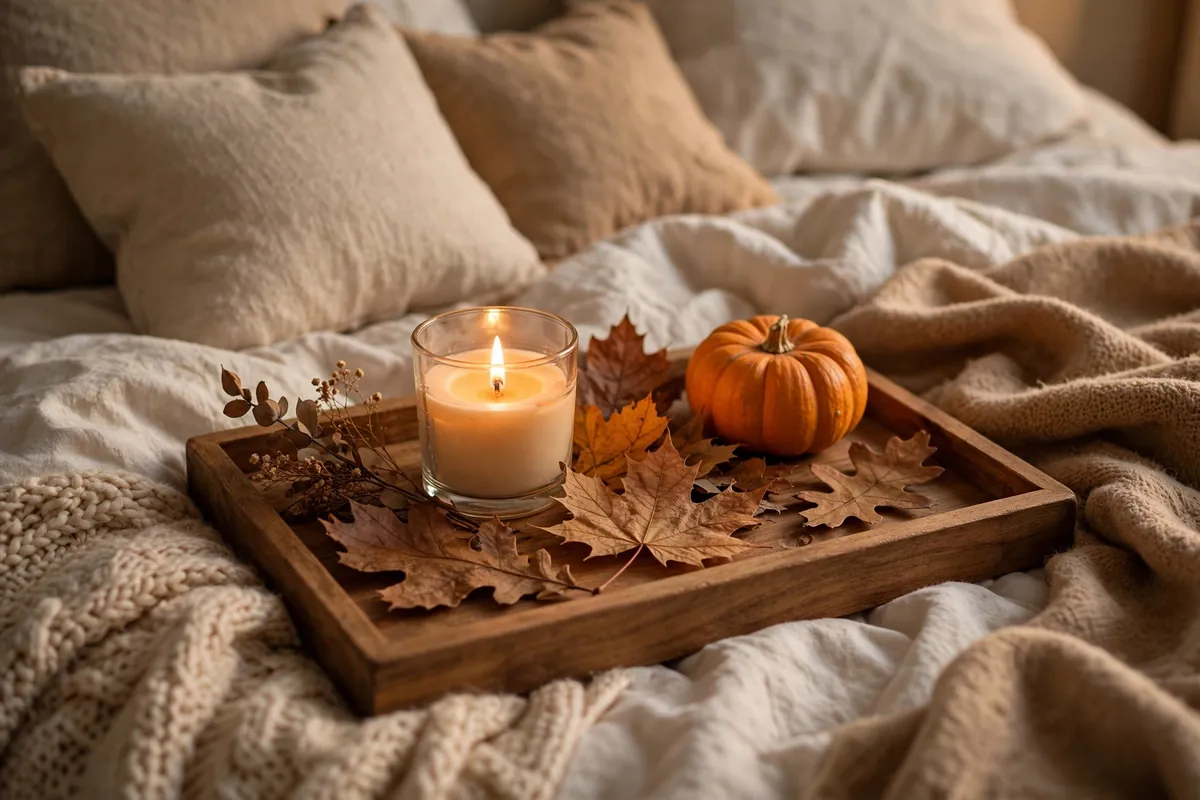 15. Scented Candle and Tray Styling