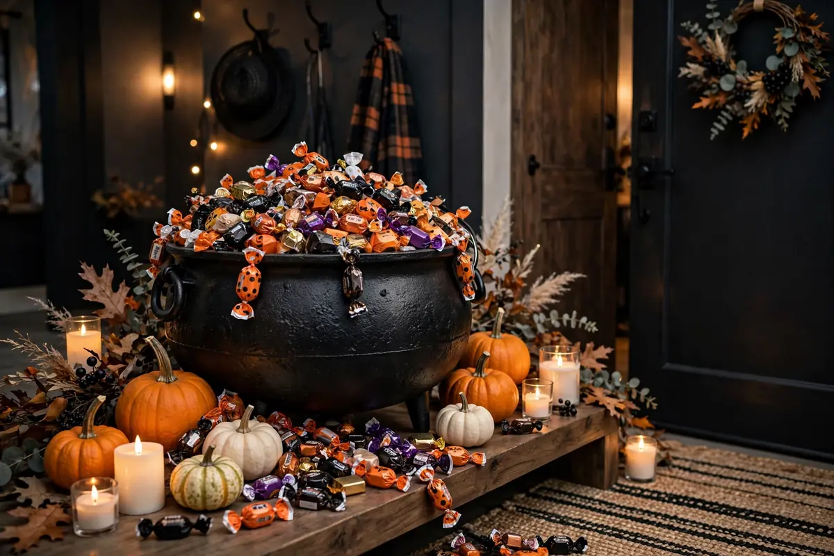 15. Candy Bowl Styling For Trick-Or-Treaters