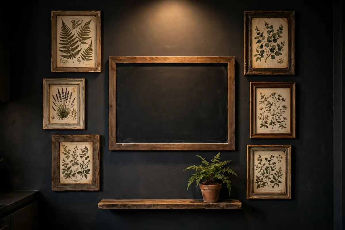 15. Style a Chalkboard Wall or Vintage Print Gallery