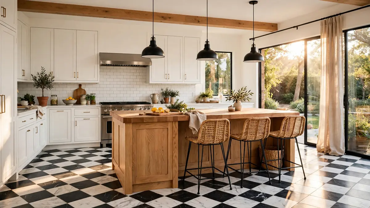 18 Marble Checkerboard Floor Ideas for a Timeless Kitchen