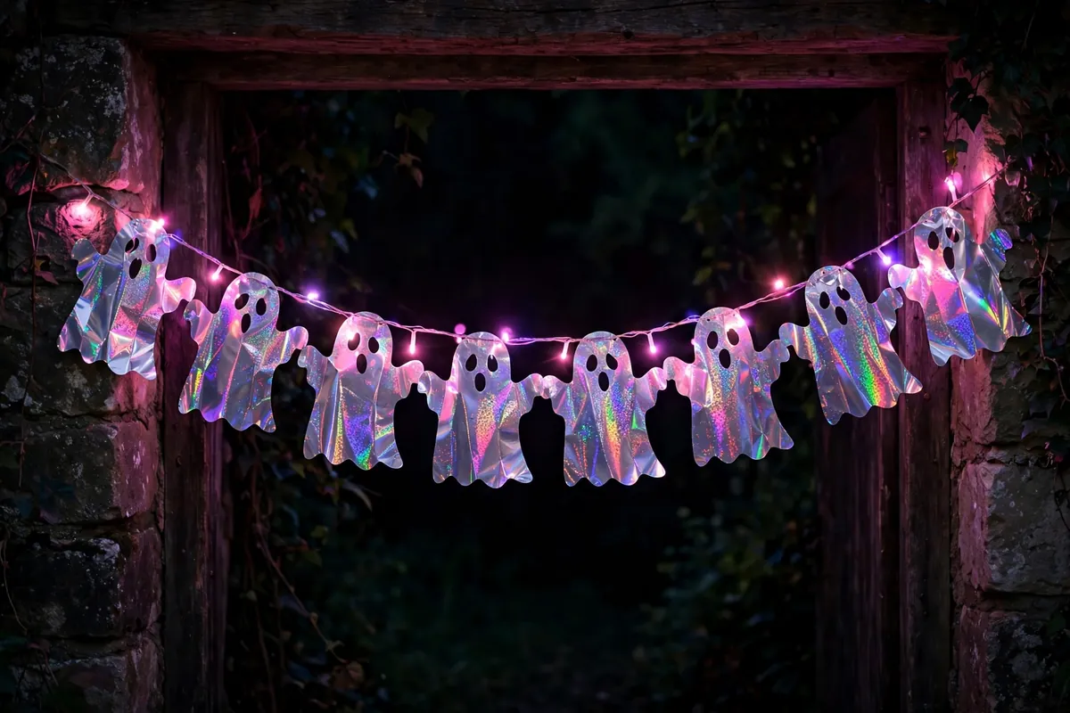2. Disco Ball Ghost Garland