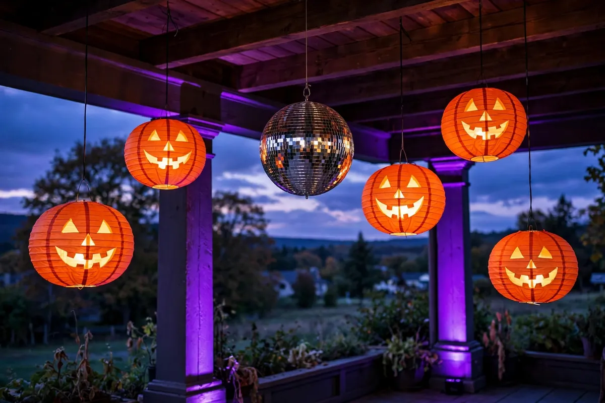 6. Floating Jack-o'-Lantern Canopy