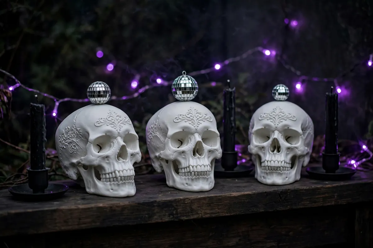 10. Disco Skull Shelf Display