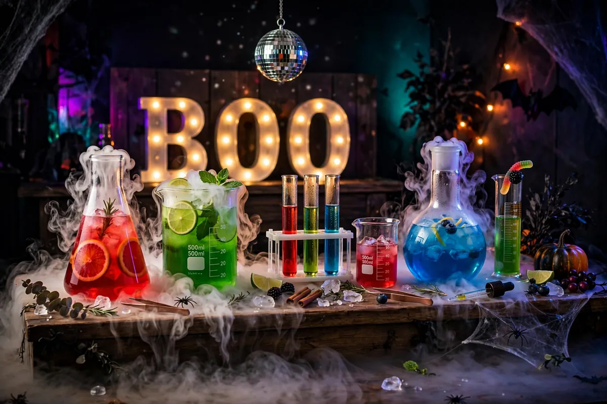 12. Spooky Science Lab Drink Station