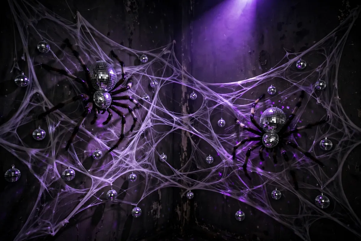 15. Disco Spider Web Corner
