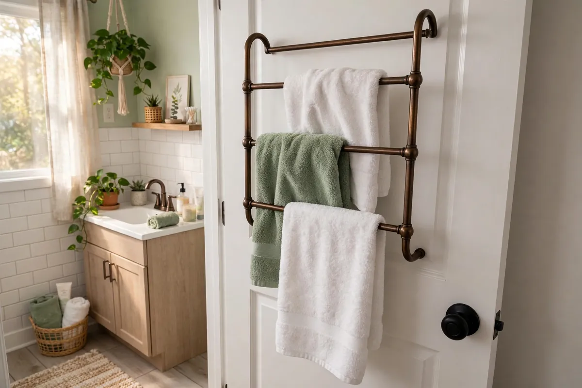 4. Over-The-Door Towel Bars For The Bathroom