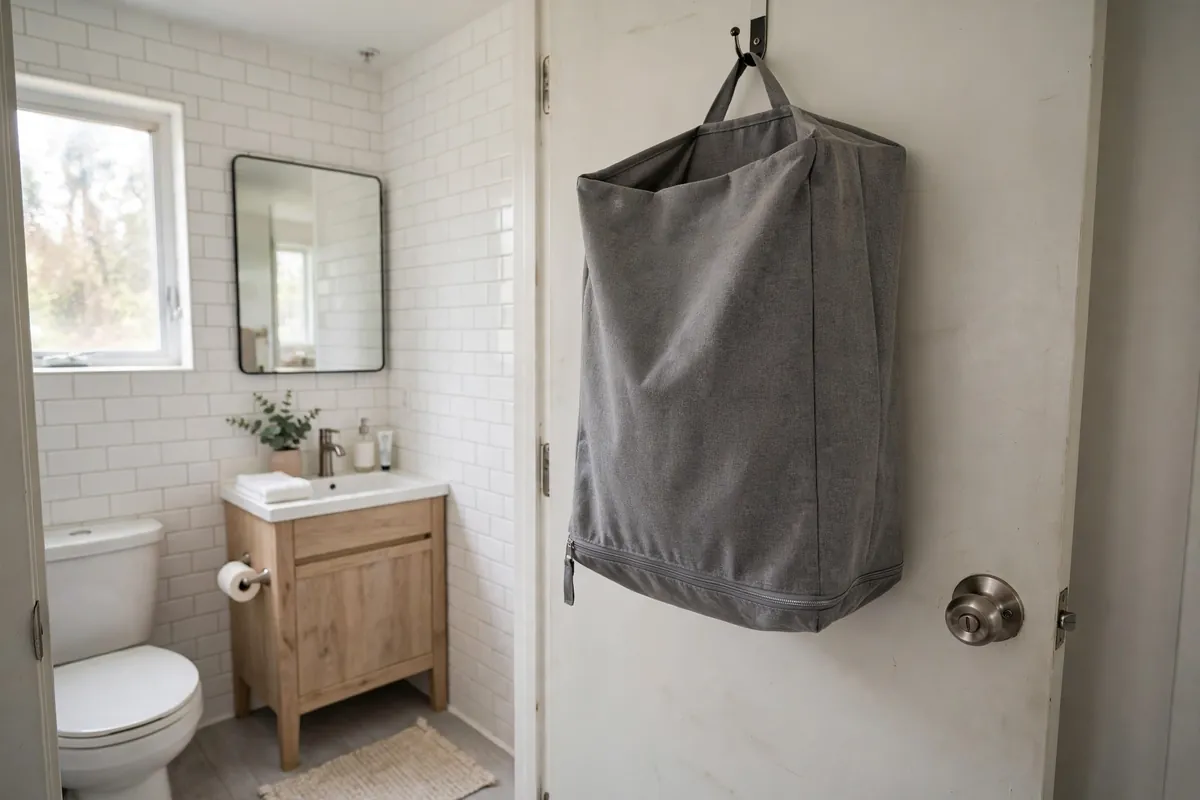 10. Over-The-Door Laundry Hamper Bag