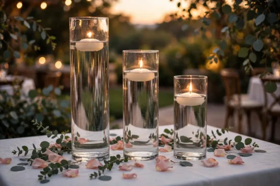 1. Floating Candle Centerpieces