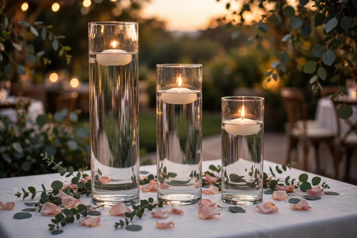 1. Floating Candle Centerpieces