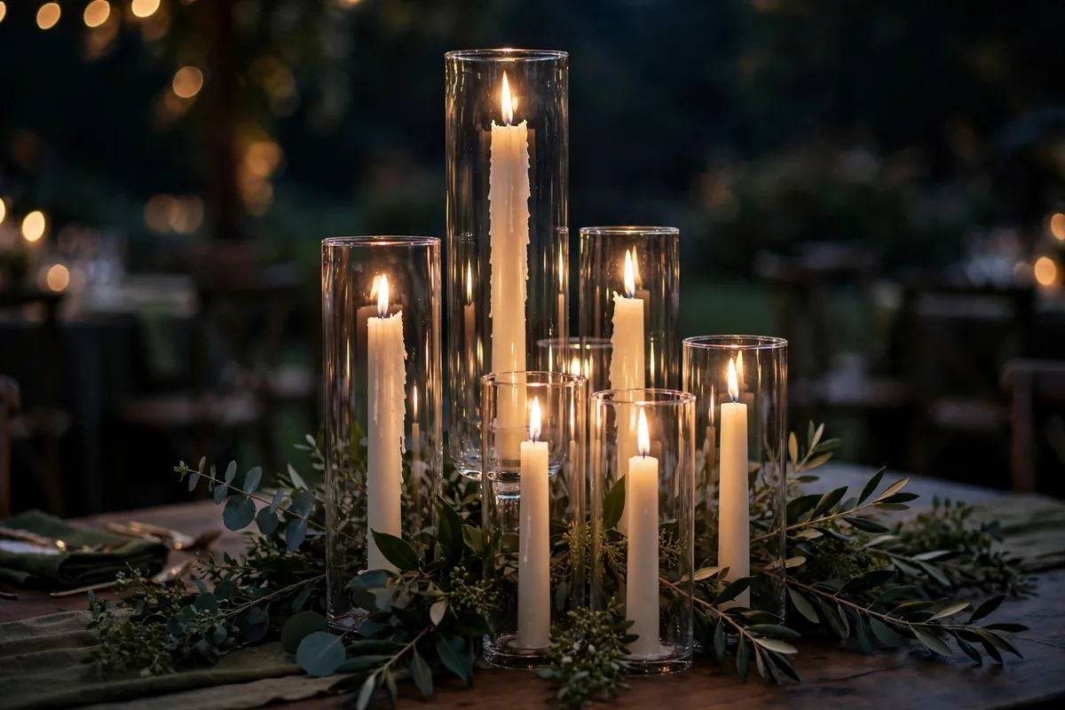 7. Tall Taper Candle Clusters
