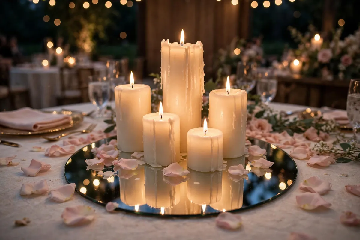 10. Mirrored Base Centerpieces