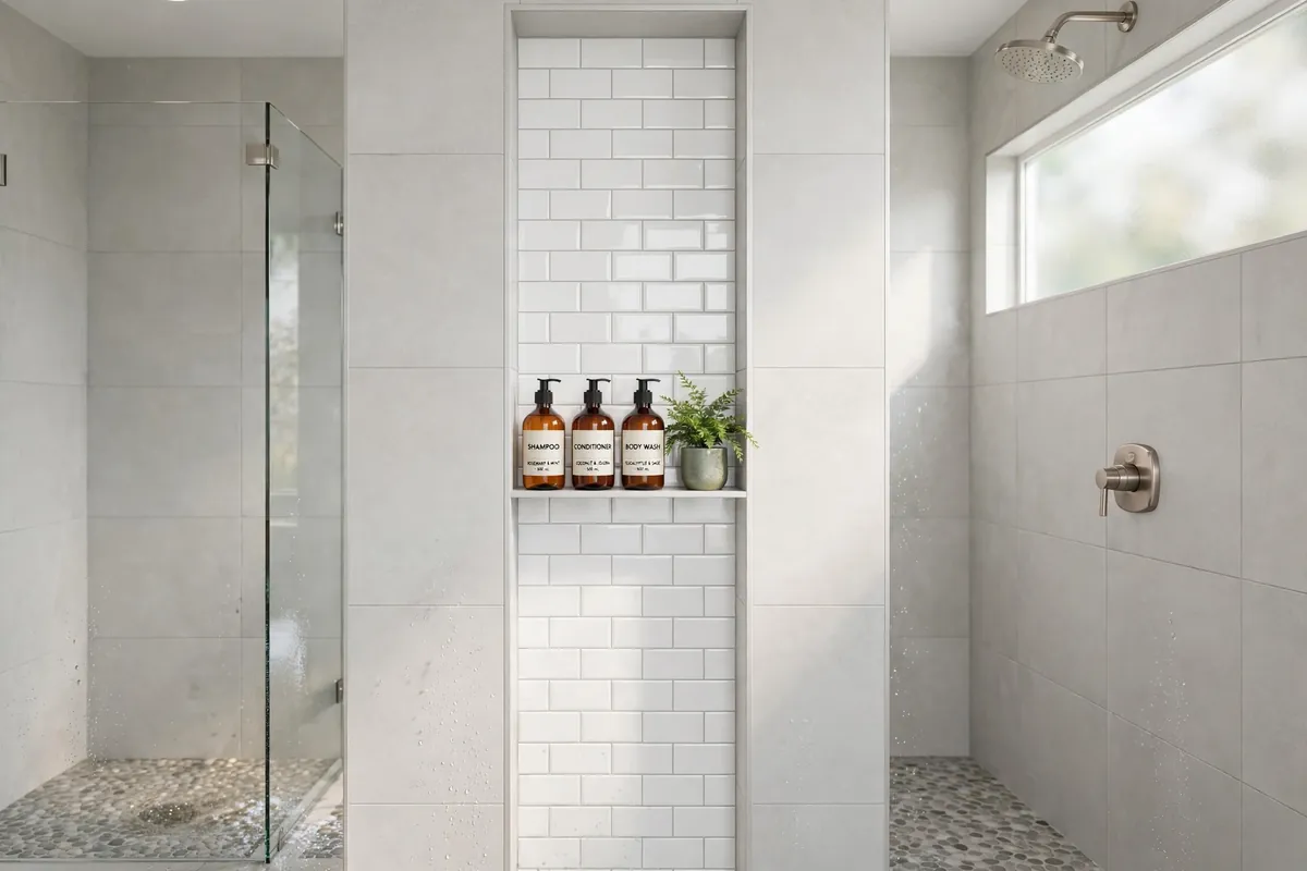 Space-Saving Shower Niche Ideas