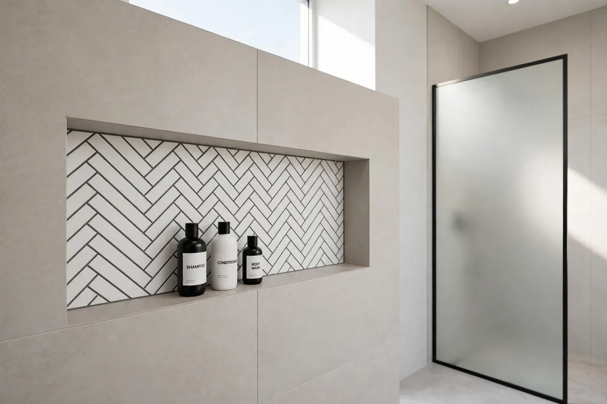 Tile and Material Shower Niche Ideas