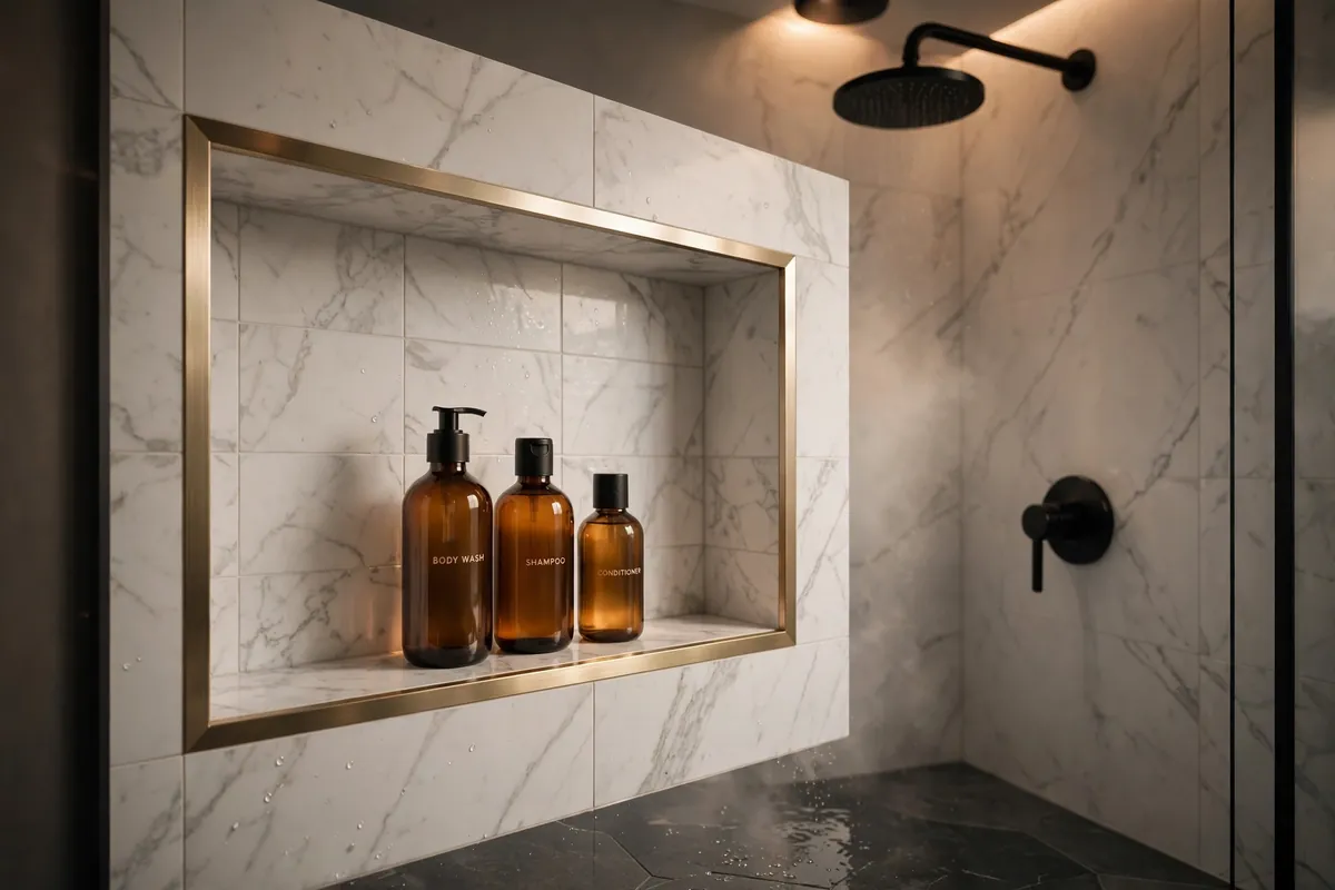 Tile and Material Shower Niche Ideas