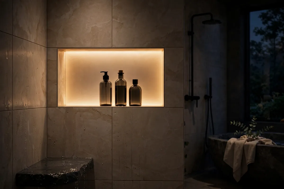 Statement and Luxury Shower Niche Ideas