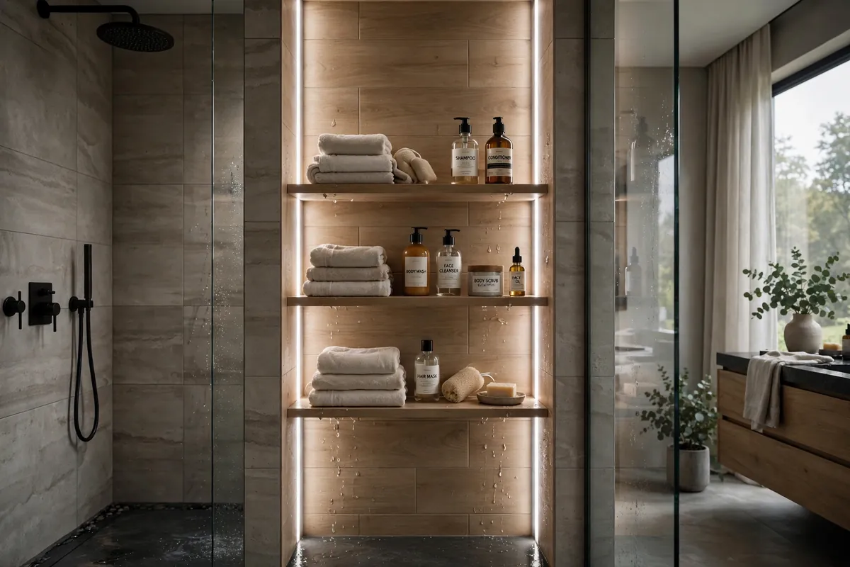 Statement and Luxury Shower Niche Ideas