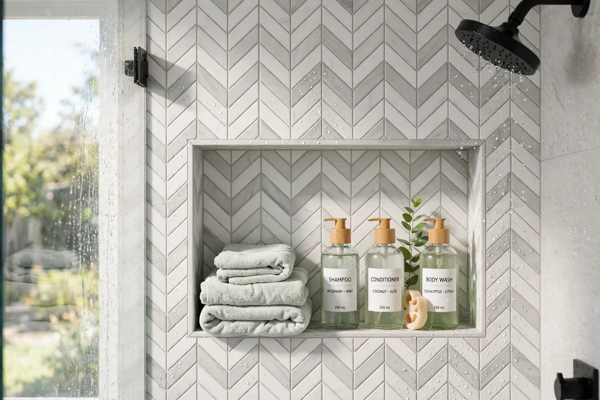 Modern and Minimalist Shower Niche Ideas