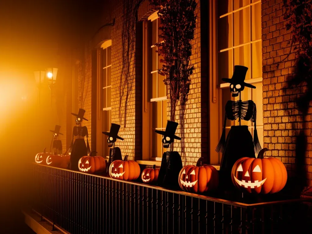 Silent Halloween Balcony Display
