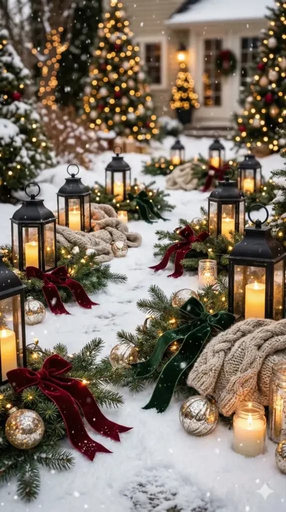 Use Candles or LED Lanterns on Pathways